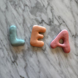 Mini clay wall letters