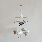 the dreaming elephant - wool baby mobile