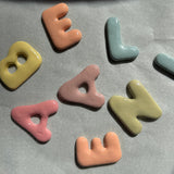 Mini clay wall letters