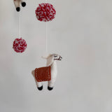 Woolly llama - baby mobile