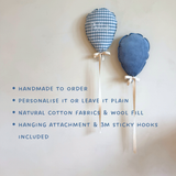 wall balloon set - dusty blue